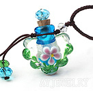 花�Ş琉璃香水瓉���链（颜色随机�Q�吊坠款